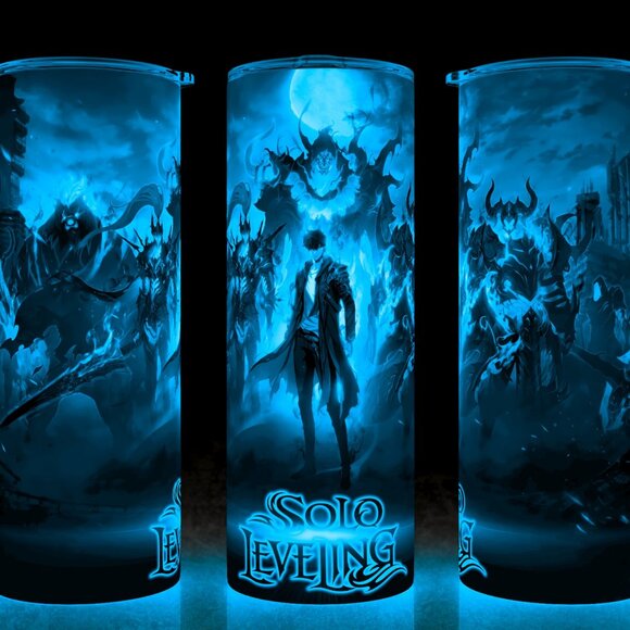 Glow in the Dark Solo Leveling Sung Jin-woo Anime Cup Mug Tumbler - Picture 1 of 4